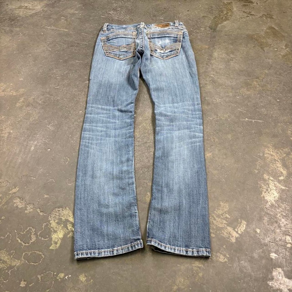 BKE Alec Straight Leg Jeans Mens 29R Blue Y2K Distressed Skater Denim 0159